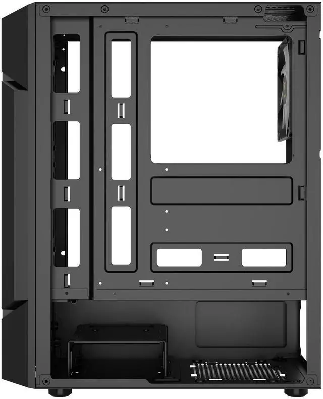 Alt view image 6 of 7 - Gamdias AURA GC7 ARGB, pixel mesh with 3 ARGB 120mm fans with 5v 3pin sync, tempered glass side-panel, USB 3.0, ATX, slim 188mm wide.