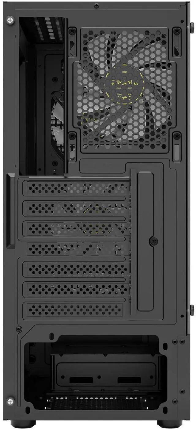 Alt view image 7 of 7 - Gamdias AURA GC7 ARGB, pixel mesh with 3 ARGB 120mm fans with 5v 3pin sync, tempered glass side-panel, USB 3.0, ATX, slim 188mm wide.