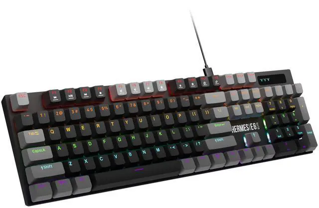 Alt view image 2 of 7 - Gamdias HERMES E6 ELITE 2-IN-1 COMBO keyboard and mouse, mechanical keyboard, backlit wired, 104 keys, Brown Switches, Optical Sensor mouse 1200 / 1800 / 2400 / 3600 DPI.