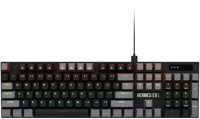 Alt view image 4 of 7 - Gamdias HERMES E6 ELITE 2-IN-1 COMBO keyboard and mouse, mechanical keyboard, backlit wired, 104 keys, Brown Switches, Optical Sensor mouse 1200 / 1800 / 2400 / 3600 DPI.