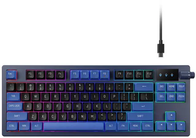 Main image of Gamdias HERMES E7 80% mechanical keyboard, volume control, hot swappable,