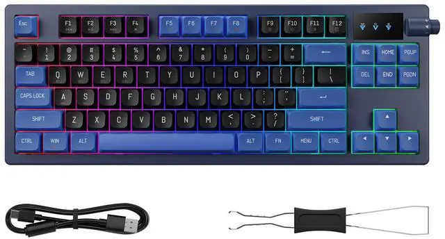 Alt view image 6 of 6 - Gamdias HERMES E7 80% mechanical keyboard, volume control, hot swappable,