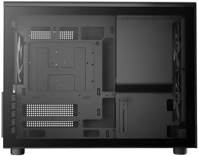Alt view image 4 of 7 - Gamdias ATHENA M4M mini ITX, mATX, micro mesh small form factor PC case, includes 3 PWM fans (Airflow up to 57.56 CFM), fits: 395mm GPU, ATX PSU, and 360mm radiators.