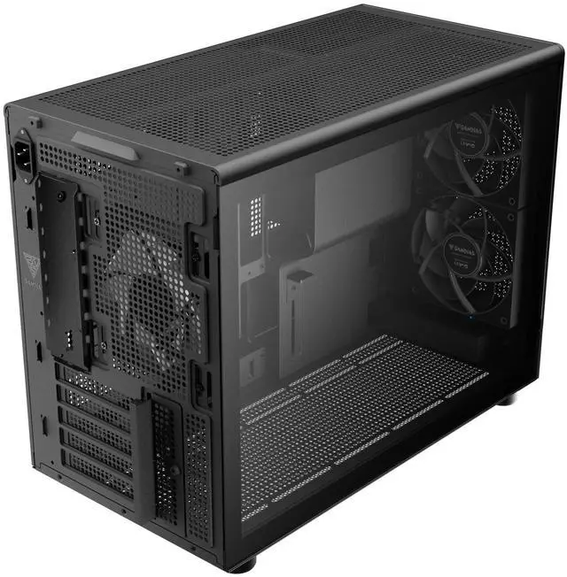 Alt view image 7 of 7 - Gamdias ATHENA M4M mini ITX, mATX, micro mesh small form factor PC case, includes 3 PWM fans (Airflow up to 57.56 CFM), fits: 395mm GPU, ATX PSU, and 360mm radiators.