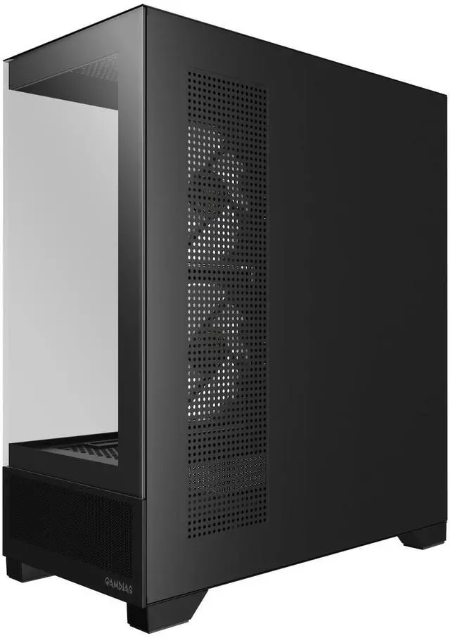 Alt view image 12 of 14 - Gamdias ATLAS M1 CPU/GPU Temperature Display, ATX Tempered Glass PC Case, Built-in 3X 120mm ARGB PWM Fans, fits: GPU 410mm, and 360mm AIO/Radiator