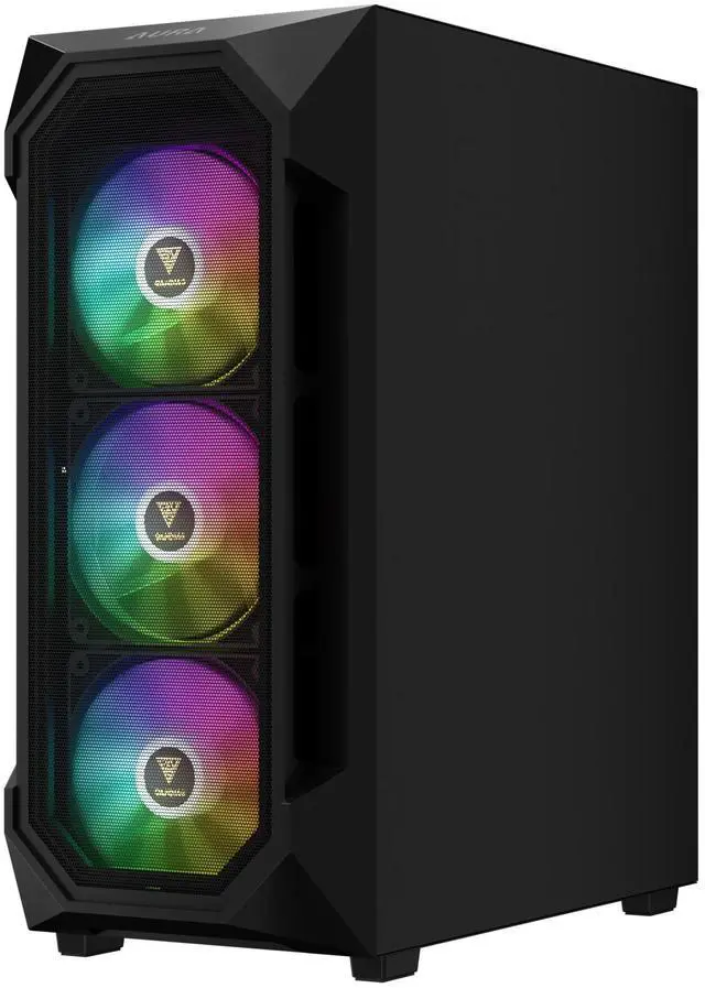 Alt view image 4 of 7 - Gamdias AURA GC1 ELITE ARGB, ATX PC case, Tempered Glass Side Panel, 4 ARGB Fans, Fits: GPU 340mm, and 360mm AIO/Radiator.