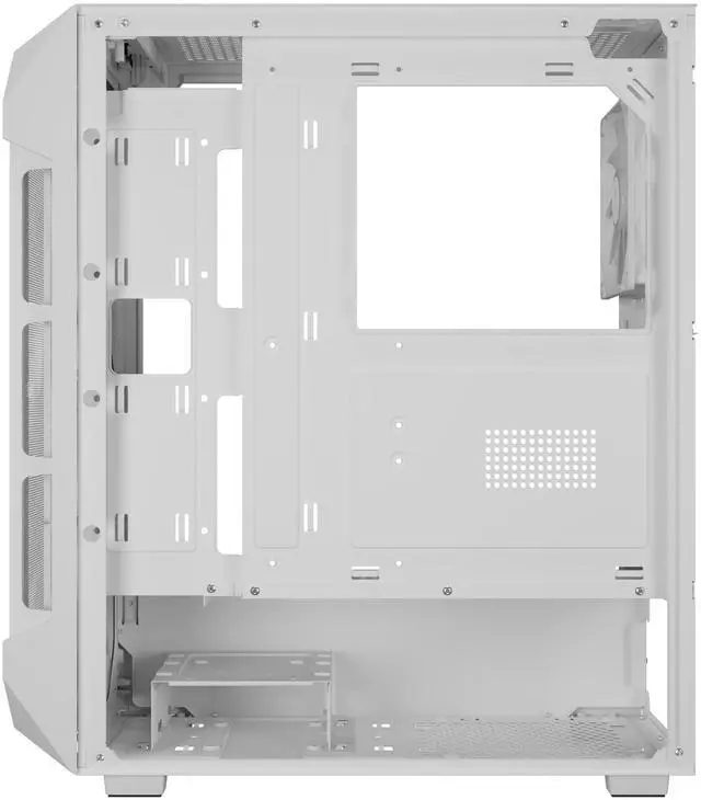 Alt view image 6 of 7 - Gamdias AURA GC1 ELITE WHITE ARGB, ATX PC case, Tempered Glass Side Panel, 4 ARGB Fans, Fits: GPU 340mm, and 360mm AIO/Radiator.
