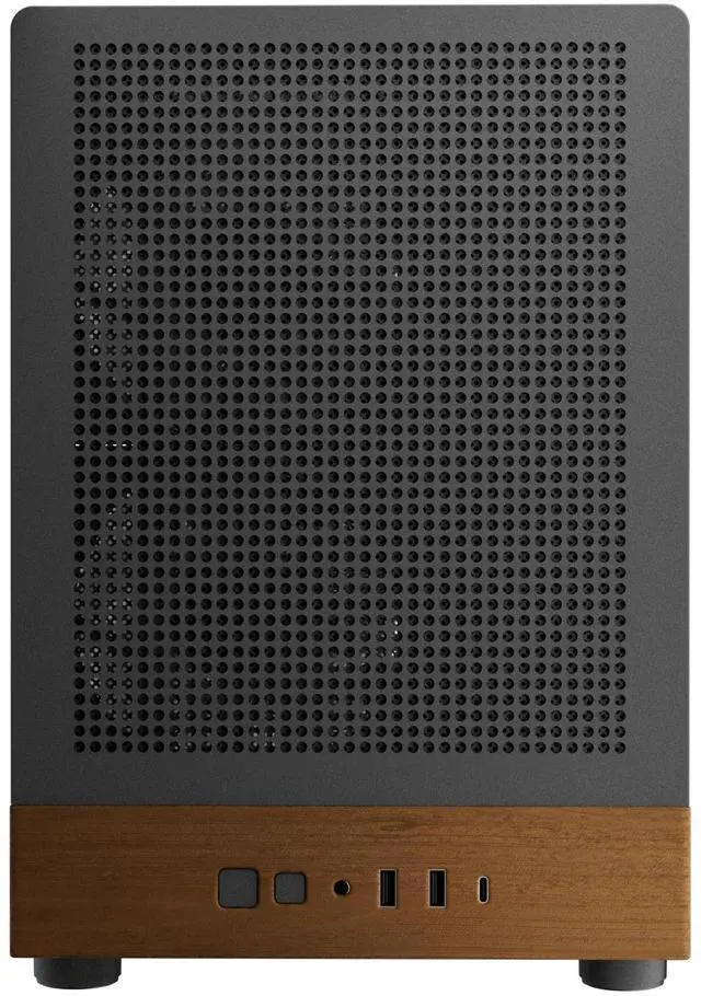 Alt view image 2 of 7 - Gamdias ATHENA M4M WOOD, with ATX 3.1 850W 80+ GOLD PSU 5yr warranty, mini ITX, mATX, micro mesh small form factor PC case, 3 PWM fans (Airflow up to 57.56 CFM), fits: 395mm GPU and 360mm radiators.