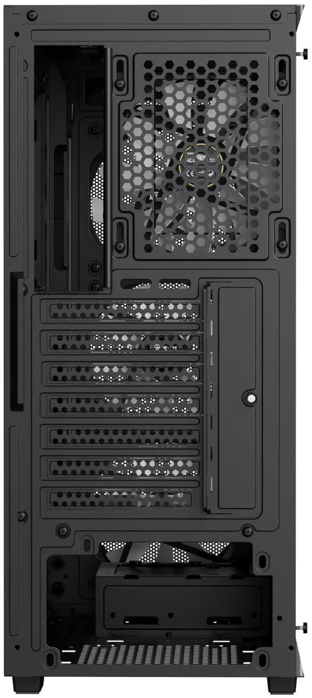 Alt view image 6 of 7 - Gamdias AURA GC1 ELITE, ATX PC case, Tempered Glass Side Panel,  4 Fans static rainbow, Fits: GPU 340mm, and 360mm AIO/Radiator.