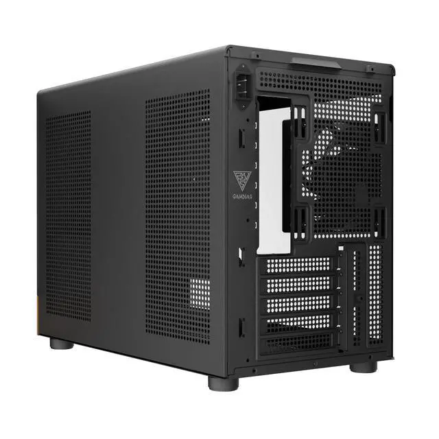 Alt view image 7 of 7 - Gamdias ATHENA M4M WOOD, with ATX 3.1 850W 80+ GOLD PSU 5yr warranty, mini ITX, mATX, micro mesh small form factor PC case, 3 PWM fans (Airflow up to 57.56 CFM), fits: 395mm GPU and 360mm radiators.