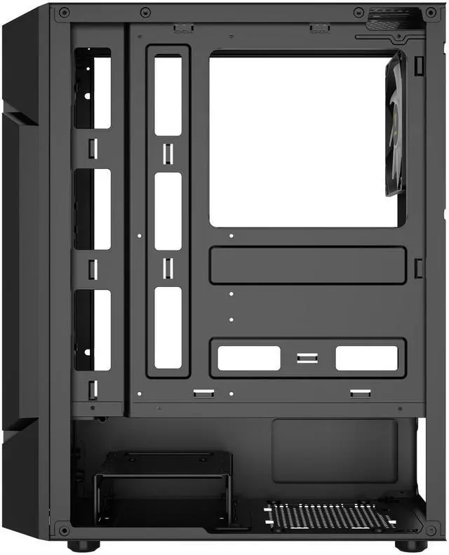 Alt view image 7 of 7 - Gamdias AURA GC7 ARGB, pixel mesh with 3 ARGB 120mm fans with 5v 3pin sync, tempered glass side-panel, USB 3.0, ATX, slim 188mm wide.
