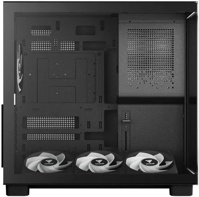 Alt view image 2 of 7 - Gamdias ATLAS M4, ATX pc case with 850W GOLD power supply, 4x120mm PWM ARGB fans, adjustable angle lower fan mount, Front-Mounted PSU Design