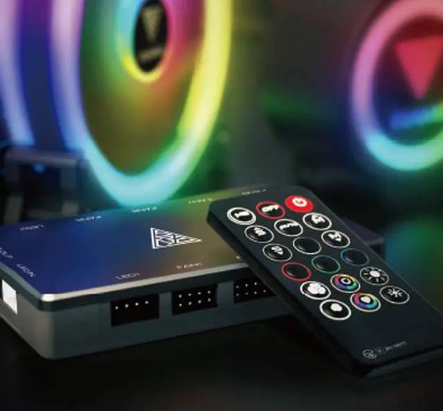 Alt view image 7 of 9 - GAMDIAS AEOLUS M2-1204R 120MM RGB 4 in 1 Fan Pack with Remote Controller, 4-Pack.