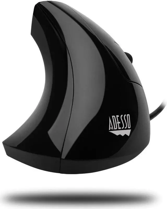 Alt view image 2 of 13 - Adesso Vertical Ergonomic Illuminated Optical 6-Button USB Mouse - Right Hand Orientation (iMouseE1)