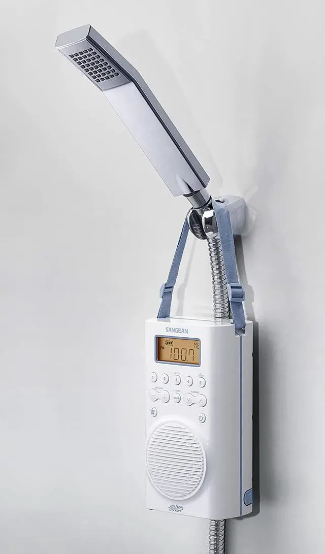 Alt view image 4 of 10 - Sangean H205 AM/FM Weather Alert Waterproof Shower Radio