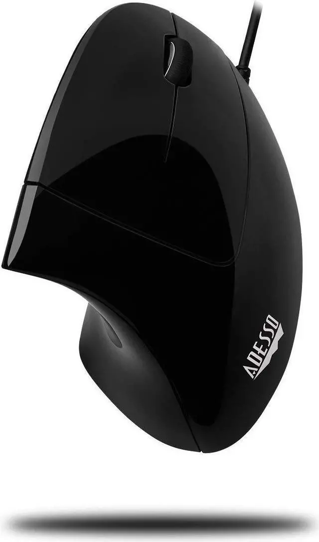 Alt view image 5 of 13 - Adesso Vertical Ergonomic Illuminated Optical 6-Button USB Mouse - Right Hand Orientation (iMouseE1)