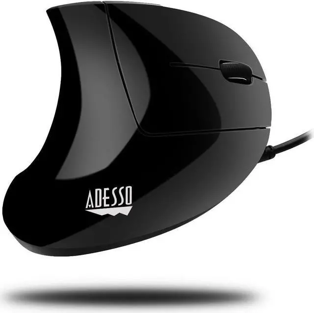 Alt view image 3 of 13 - Adesso Vertical Ergonomic Illuminated Optical 6-Button USB Mouse - Right Hand Orientation (iMouseE1)