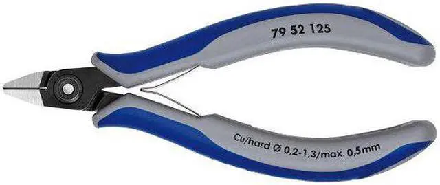 Alt view image 6 of 6 - Knipex 79-52-125 Precision Electronics Diagonal Cutters Pointed Head w/ Very Small Bevel and Lead Catcher - MultiGrip