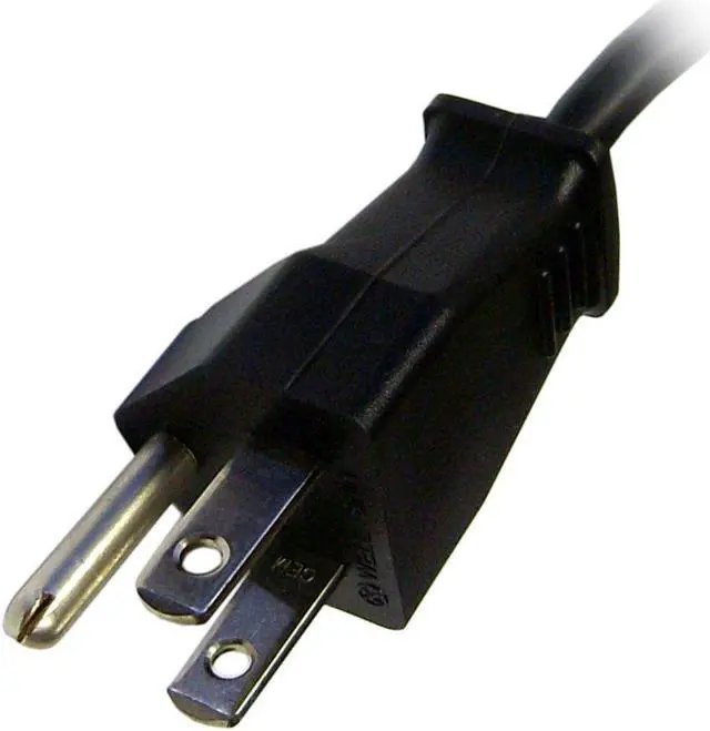 Alt view image 3 of 3 - CableWholesale 6-Feet NEMA 5-15P to Standard Roj, Power Cord, 18/3 SVT, 10A/125V, Black (10W1-10106)