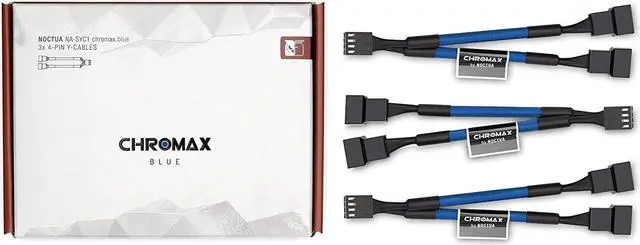 Main image of Noctua NA-SYC1 chromax.blue, 4-Pin Y-Cables (Blue)