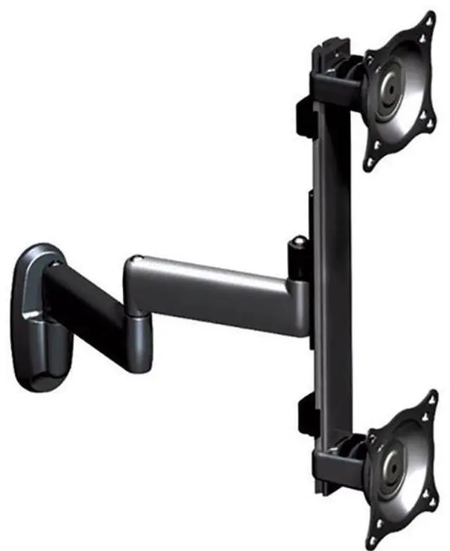 Alt view image 2 of 3 - Chief KWD230B Dual Arm Wall Mount, Vertical Dual Monitor - Black
