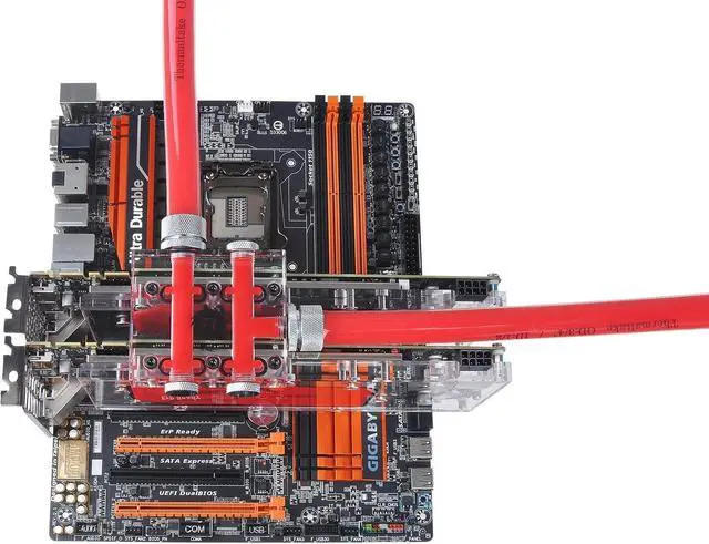 Alt view image 6 of 7 - Thermaltake Pacific VGA Bridge Dual (2-Slot) Transparent PMMA G1/4 Thread Cooling CL-W135-PL00TR-A