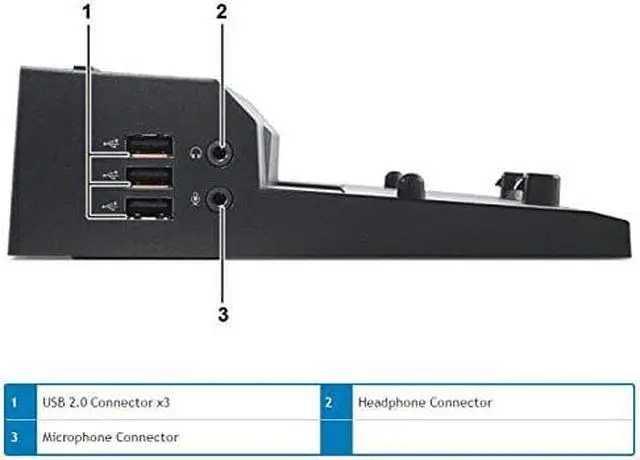 Alt view image 6 of 18 - Dell PR03X E-Port Docking Station