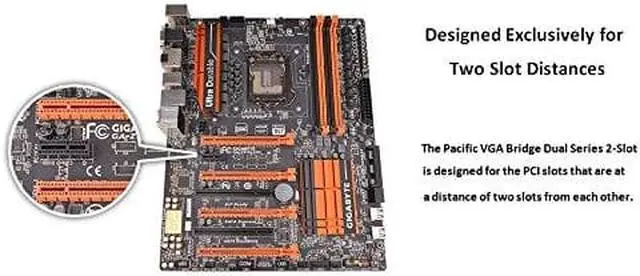 Alt view image 4 of 7 - Thermaltake Pacific VGA Bridge Dual (2-Slot) Transparent PMMA G1/4 Thread Cooling CL-W135-PL00TR-A