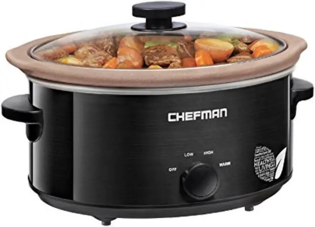 Alt view image 8 of 9 - Chefman RJ15-5-N 5 Qt. 5 Qt. Slow Cooker with Natural Stoneware Insert