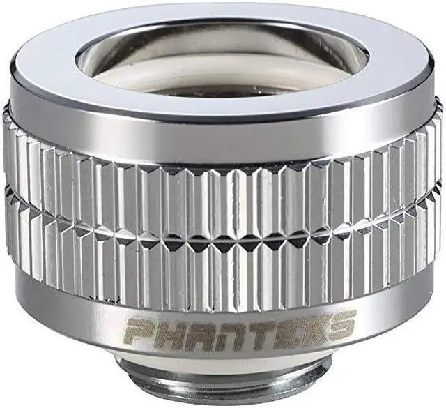 Main image of Phanteks - G 1/4" Hard Tubing Compression Fitting for 16mm OD Viton O-Rings Aluminum Ring Cap - Chrome Cooling PH-HTC1612_CR