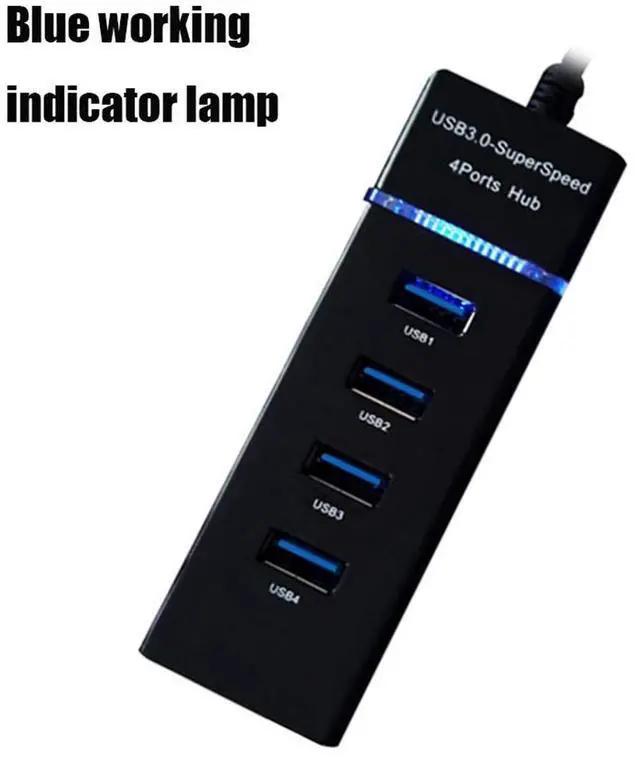 Alt view image 5 of 7 - [3.3FT Long Extended Cable] 4 Port USB 3.0 Splitter with Type C Adapter, High-Speed 5Gbps USB 3.0 Data Hub for Xbox One Slim/360/X, Laptop PC, iMac Pro, Mac Mini/Pro, Surface Pro, Printer, TV