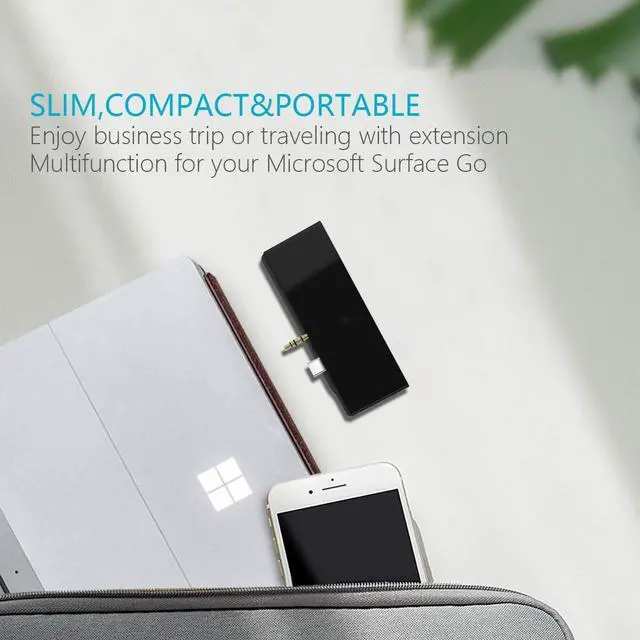 Alt view image 3 of 7 - Surface Go Docking Station, 6-in-1 USB C Surface Go USB Hub Adapter Dongle with 3 USB 3.0 Ports, 3.5mm Audio/Headphone Jack, SD/TF Card Reader for Surface Go