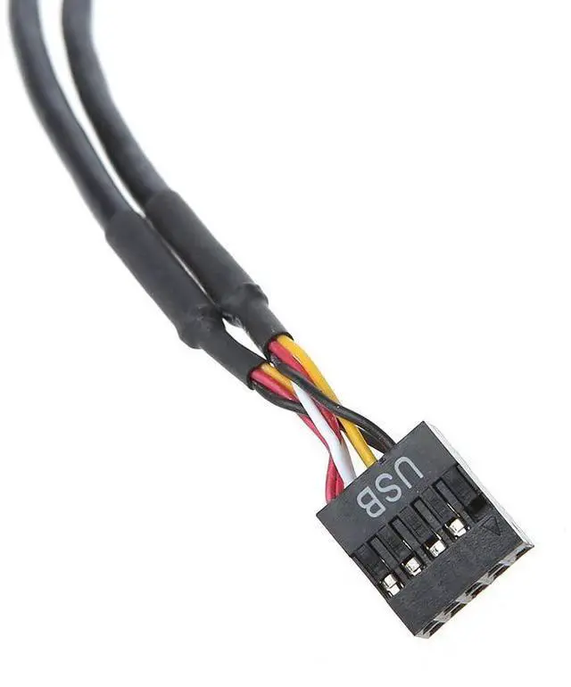 Alt view image 4 of 7 - 9pin USB Header Male 1 to 4 Female Extension Cable Card Motherboard 9-Pin USB HUB USB 2.0 9 pin Connector Adapter Port Multilier