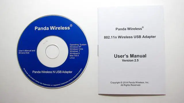 Alt view image 3 of 3 - Panda Wireless PAU06 300Mbps Wireless N USB Adapter - w/High Gain Antenna - Win XP/Vista/7/8/10, Mint, Ubuntu, MX Linux, Manjaro, Fedora, Centos, Kali Linux and Raspbian