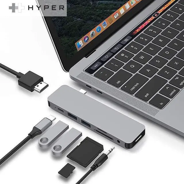 Alt view image 5 of 12 - Sanho Hyperdrive Solo 7-in-1 USB-C Hub for MacBook PC & Devices, Gray #SAGN21DG