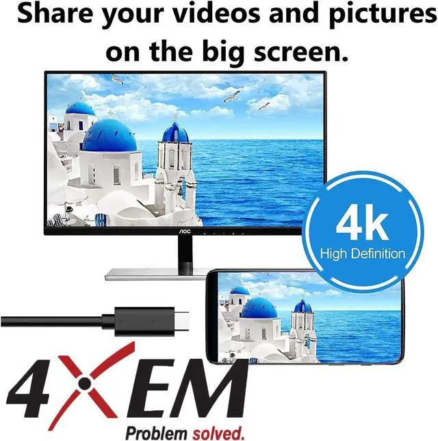 Alt view image 3 of 13 - 4Xem Usb-C To Usb-C Cable M/M Usb 3.1 Gen 2 10Gbps 6Ft Black