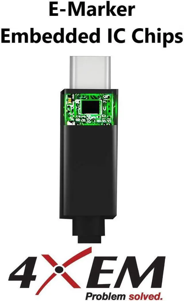 Alt view image 3 of 13 - 4Xem Usb-C To Usb-C Cable M/M Usb 3.1 Gen 2 10Gbps 10Ft Black