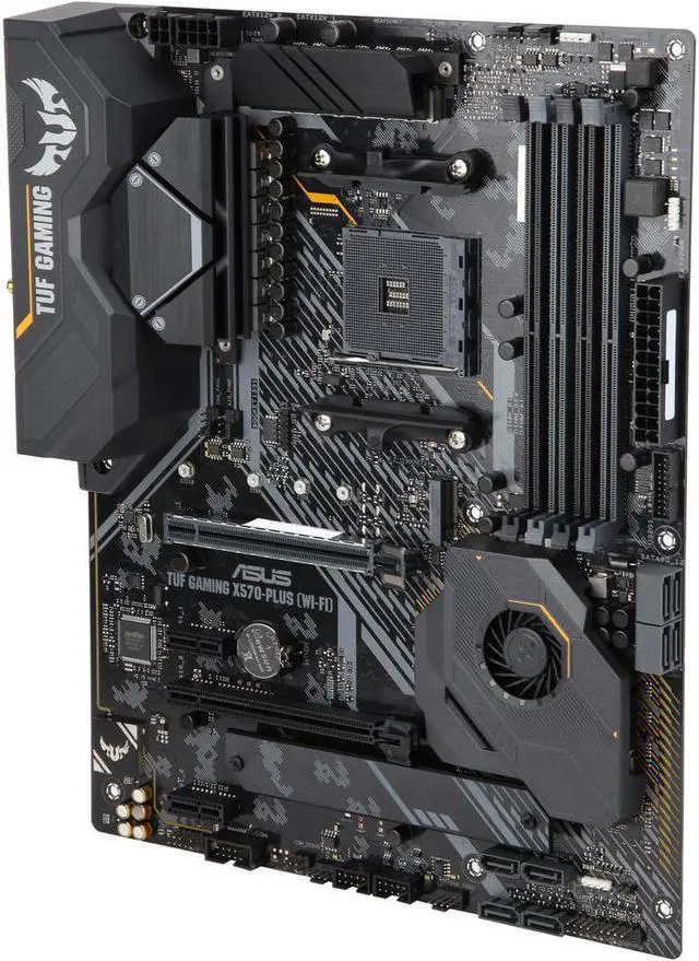 Alt view image 2 of 12 - ASUS AM4 TUF Gaming X570-Plus (Wi-Fi) ATX Motherboard with PCIe 4.0, Dual M.2, 12+2 with Dr. MOS Power Stage, HDMI, DP