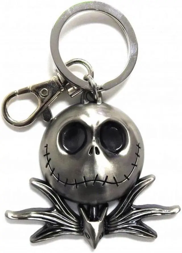 Alt view image 3 of 4 - Nightmare Before Christmas Pewter Key Ring: Jack Skellington