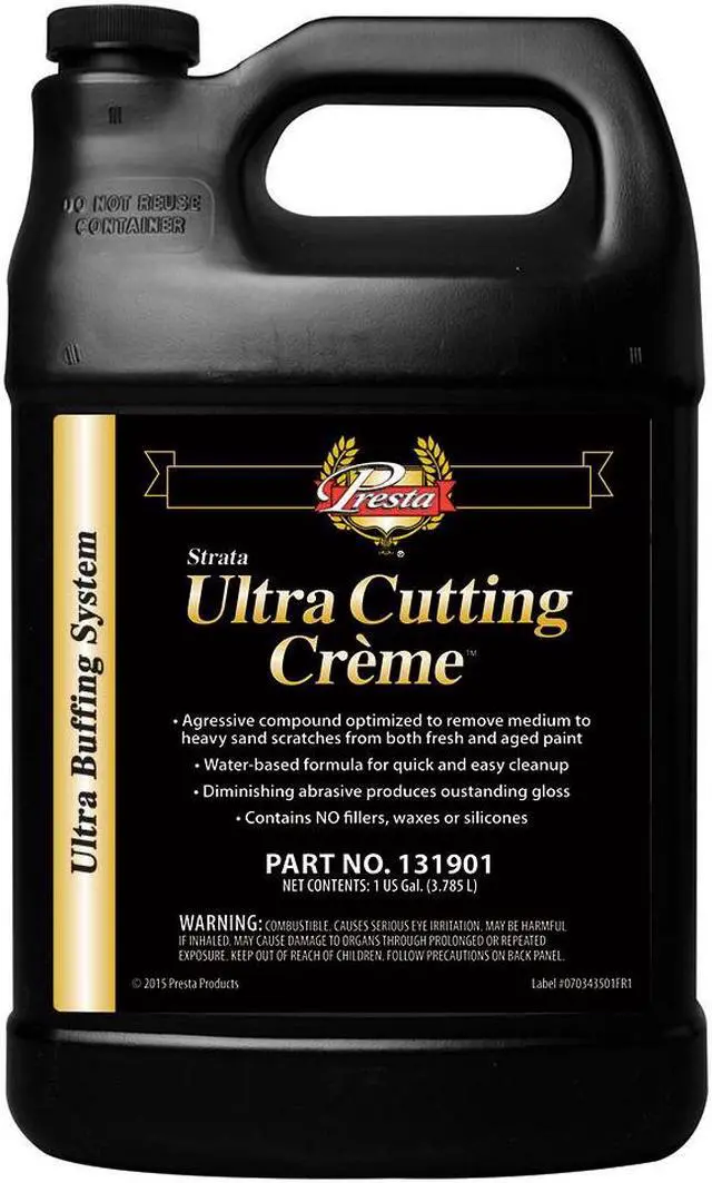 Alt view image 2 of 3 - Presta 131901 Ultra Cutting Crme for Removing P1500 Grit, Finer Sand Scratches and Swirls - 1 Gallon