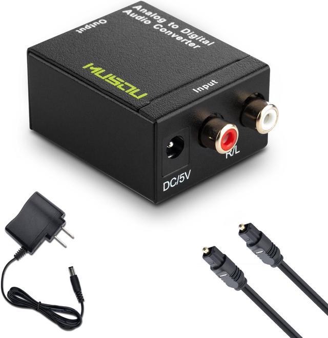  Musou Digital Optical Coax to Analog RCA Audio Converter  Adapter with Fiber Cable : Industrial & Scientific