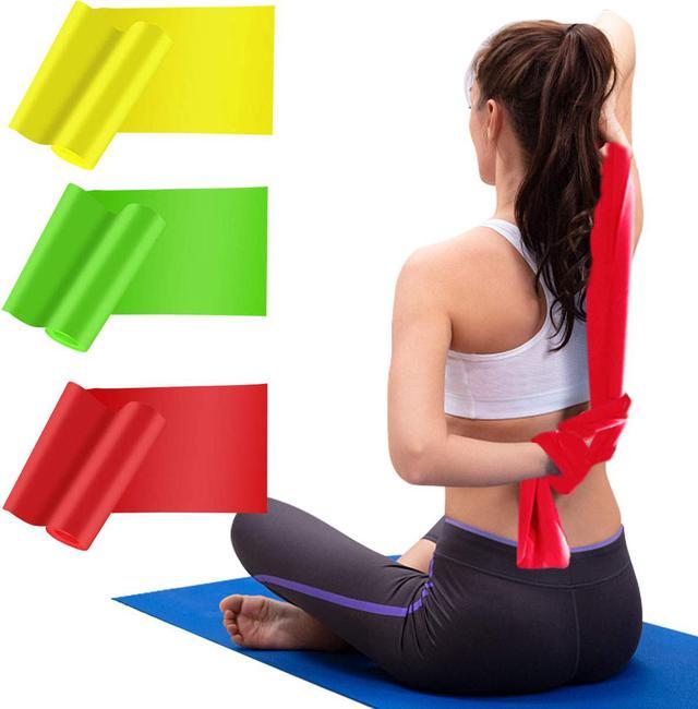 HiBay Resistance Bands Elastic Exercise Bands 3 Pack Physical Therapy  Tension Band Recovery Band Workout Strength Training Bands for Women, Yoga