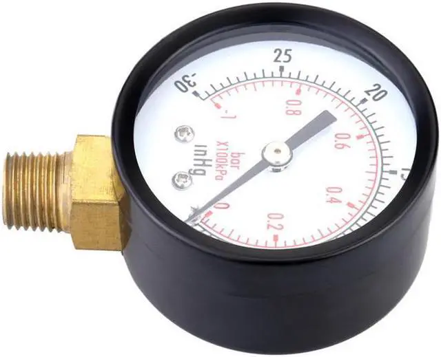 Alt view image 5 of 6 - TS-50-1+1 0-30inHg/0-1bar Dia 50 Measuring Manometer Dial Display Vacuum Pressure Gauge