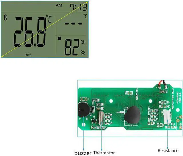 Alt view image 2 of 7 - UNI-T A10T Digital LCD Thermometer Temperature Humidity Meter Clock Hygrometer Of Weather Station Tester With Alarm Clock