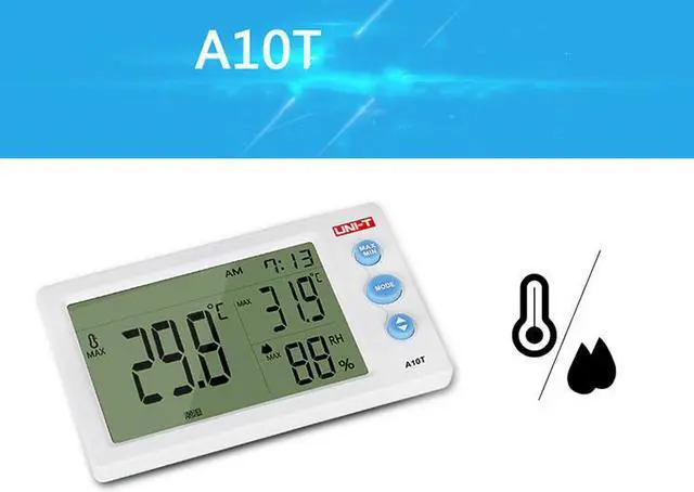 Alt view image 7 of 7 - UNI-T A10T Digital LCD Thermometer Temperature Humidity Meter Clock Hygrometer Of Weather Station Tester With Alarm Clock