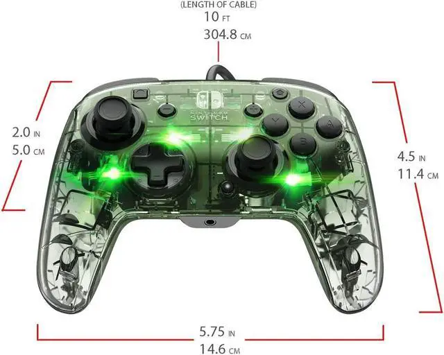 Alt view image 4 of 7 - Afterglow Deluxe + audio Wired Controller for Nintendo Switch, 500-132-NA - Nintendo Switch