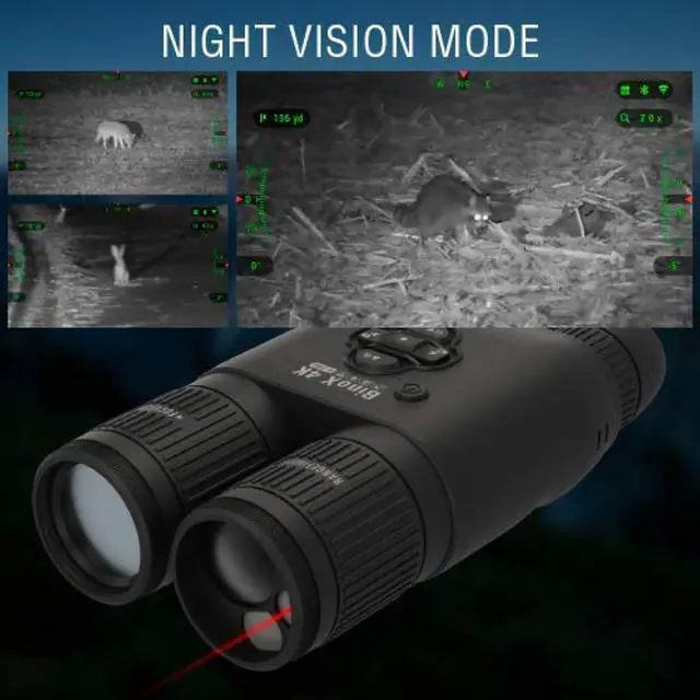 Alt view image 7 of 10 - atn binox 4k day&night smart binoculars, black, 4-16x