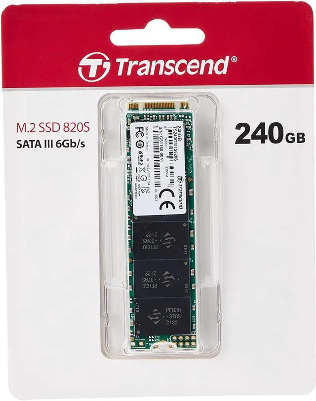 Alt view image 11 of 16 - 240GB Transcend M.2 SATA III 6Gb/s SSD MTS820S 3D TLC Flash 80mm Form Factor