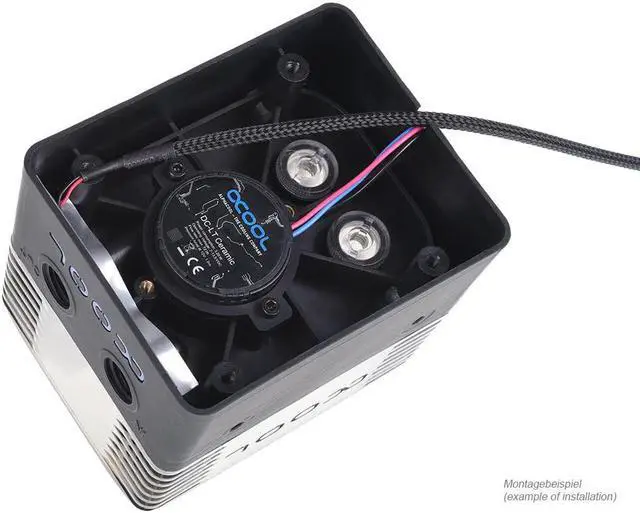 Alt view image 10 of 15 - Alphacool Eisstation Reservoir and DC-LT 2600 Ultra pump