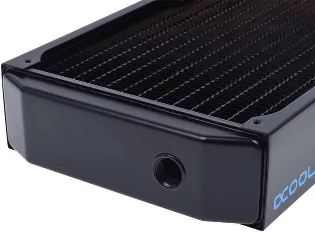Alt view image 11 of 14 - Alphacool NexXxos XT45 Full Copper Radiator 420, 140mm x 3, Triple Fan, Black